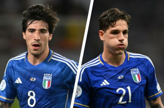 Sandro Tonali og Nicolo Zaniolo