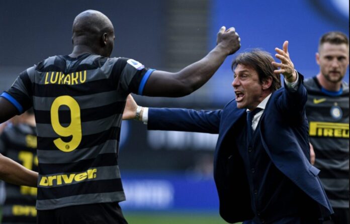 Romelu Lukaku og Antonio Conte