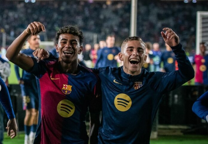 Lamine Yamal og Fermin Lopez
