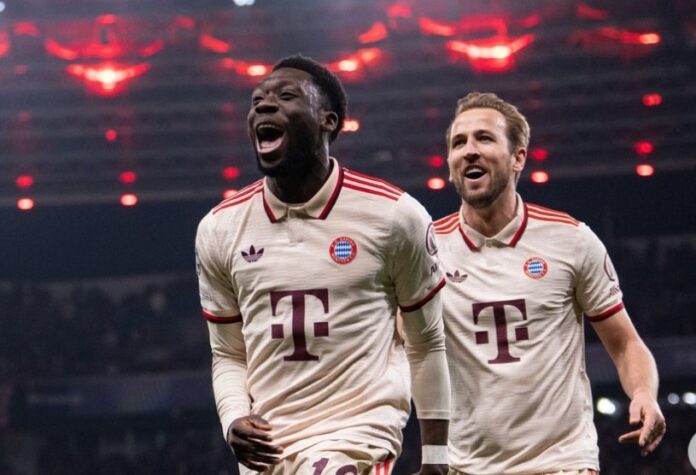 Alphonso Davies og Harry Kane