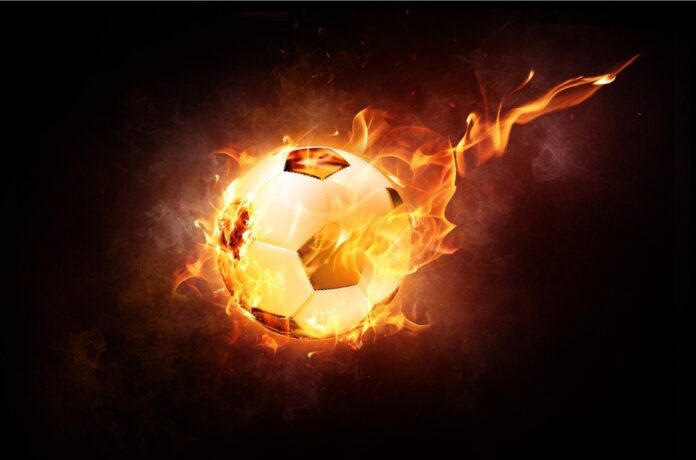 Ball i flammer